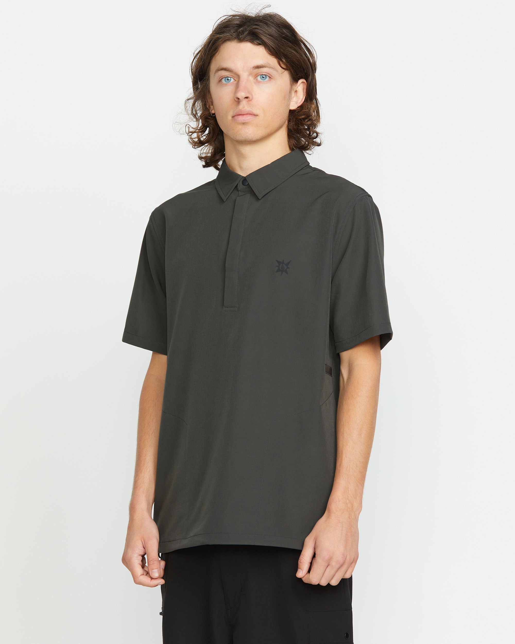 Volcom Japan Men's Sense Popover Short Sleeve Shirt - Image 3