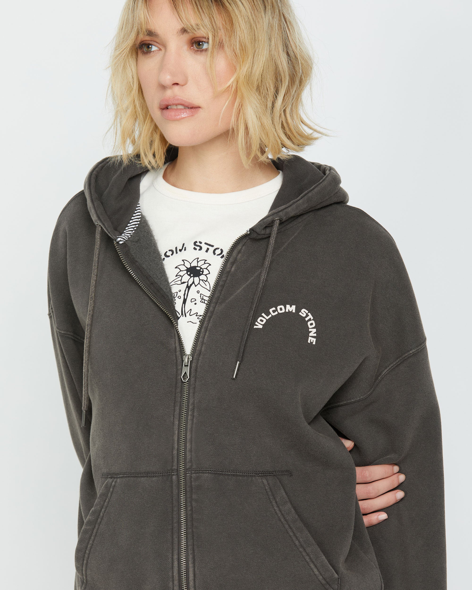 Women's Stone Art Up Zip